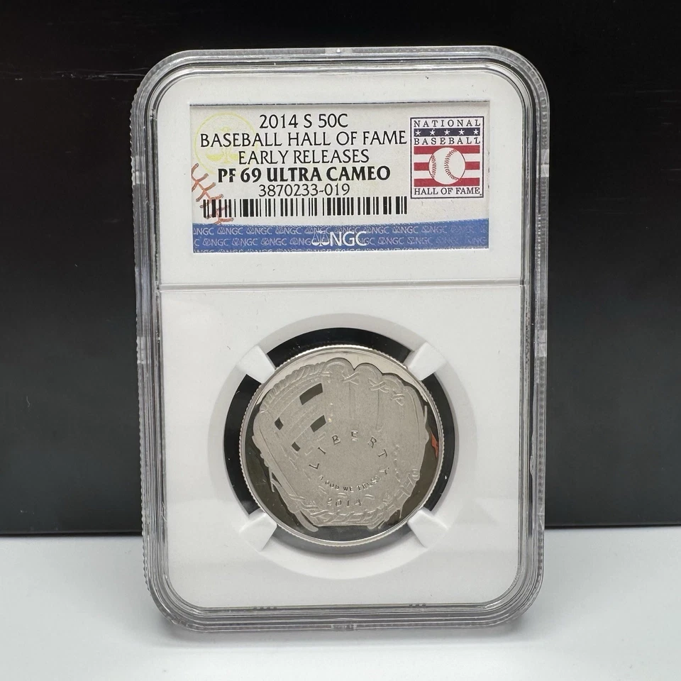 2014-S Baseball Hall of Fame Modern Commemorative Half 50C PF 69 Ultra Cameo NGC - Image 1 of 4