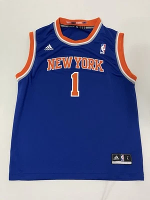 ADIDAS AMARE STOUDEMIRE BLUE NEW YORK KNICKS NBA YOUTH REPLICA JERSEY LRG 14-16 - Image 1 of 4