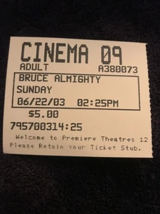 Bruce Almighty, Ticket Stub, Vintage, 22.06.03, Jim Carrey, U.E.C. - Bild 1 von 3