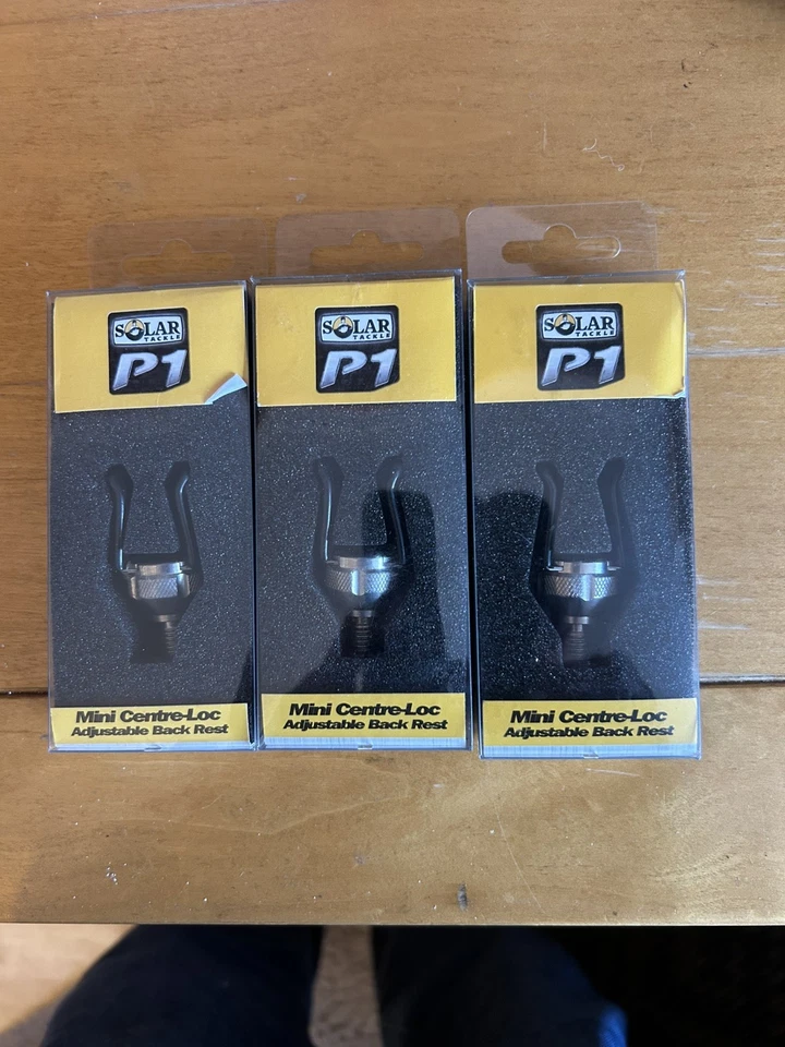 Solar Tackle Edelstahl Mini Center-Loc verstellbare kleine Rückenlehnen x 3 Angeln - Bild 1 von 1