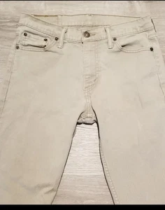 Levis 513 Slim Straight Jeans Herren 30x32 hellbraun beige Baumwollmischung - Bild 1 von 4