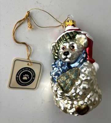 Boyds Bears Blown Glass GlassSmith Christmas Ornament Gold Bear Signed/Numbered - Image 1 of 4