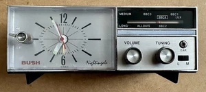 VINTAGE 1960s RADIO Bush CR128 Nightingale Radio / Alarm Clock Japanese Untested - Picture 1 of 9