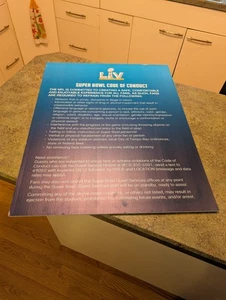 Code of Conduct LV Super Bowl Plastic Sign KC Kansas City Chiefs Tampa Bay Bucs - Picture 1 of 6