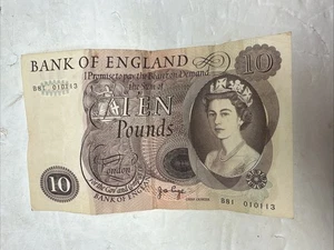 Bank Of England 10 Pound (1960-1970) Banknote United Kingdom - Picture 1 of 2