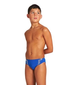 Arena boys' swim shorts STREAK BRIEF, NEON blue-white, 10-11 years - Picture 1 of 4