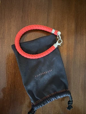 Omega Bracelet Sailing Red Size L Rubber Silver Stainless Steel - Image 1 of 2