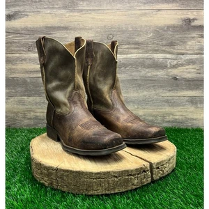 Ariat Youth - Größe 6 - braune Rambler Cowboystiefel mit eckiger Zehenpartie 10007602 - Bild 1 von 8