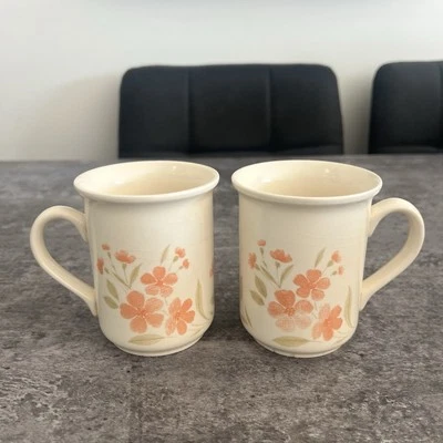 Vintage Biltons Orange Flowers Ceramic Mug Made in England - Image 1 of 3