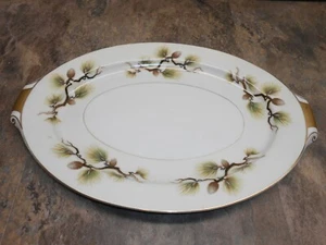 PLATO DE SERVIR NARUMI FINA PORCELANA CON DECORACIONES DE PIÑA 15""x10"" 2 libras 6,2 oz 5B2 - Imagen 1 de 10