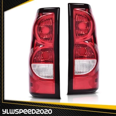 Par de luces traseras rojas luces de freno aptas para 03-06 Chevy Silverado 1500 2500 3500 HD Foto 1 de 4