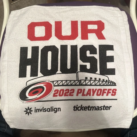 Carolina Hurricanes 2022 Playoff Rally Towel “Our House” Round 1 Game 5 Cover