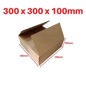 10x (300 x 300 x 100mm) Brown Regular Postal Mailing Shipping Storage Carton Box - Picture 1 of 2