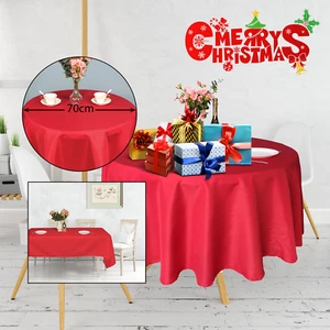 Red Tablecloth Polyester Cover Table Cloth Christmas Party Wedding Tableware - Picture 1 of 27