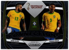 2022 Prizm FIFA World Cup Connections DANI ALVES / THIAGO SILVA #6 Brasil Brazil