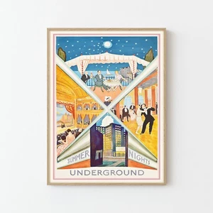 Summer Nights Underground Vintage Advertising Poster Art Print | Home Decor - Picture 1 of 8