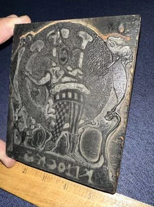 Print Block  “ Clown Jester “ Unique Image,Nice Details! - Picture 1 of 9