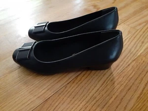 Ross Hommerson Twilight Womens Shoes Black 7 N Narrow Leather Bow Kitten Heels - Picture 1 of 10