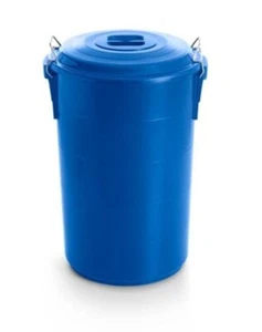 Cubo de basura azul con tapadera. Capacidad 120 Litros. Especial exterior - Imagen 1 de 1