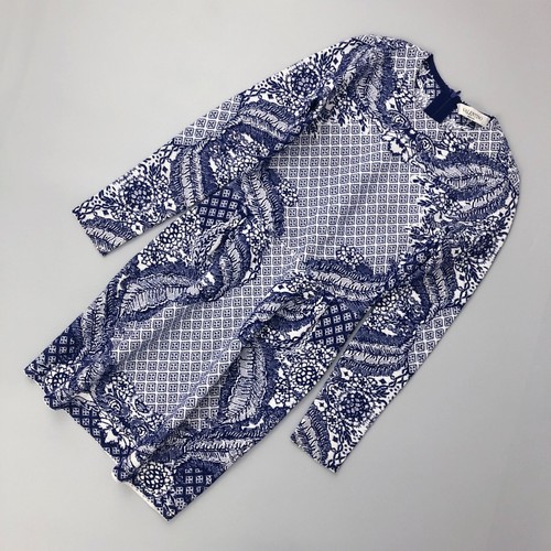 Mini abito da cocktail corto da giorno Valentino bianco blu floreale $4400 taglia XS US 2 4