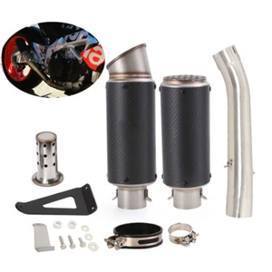 Silenciadores de carbono para sistema de escape de enlace medio para Aprilia Tuono V4 1100 2017-2020 - Imagen 1 de 13