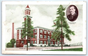 Postcard IA Des Moines Farmers Service Station Vtg View H1 - Picture 1 of 2