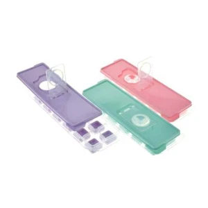3 Pack Easy Release Silicone Flexible Ice Cube Trays with Spill Removable Lids - Picture 1 of 3