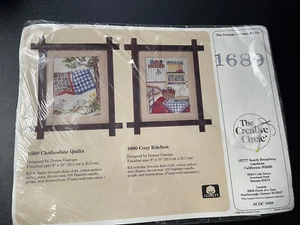 Vtg The Creative Circle Cross Stitch 1689 "Clothesline Quilt" - Picture 1 of 4