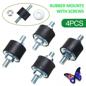4Pcs M8 Anti Vibration Male Rubber Mounts Car Boat Bobbin Damper Pump 30x20MM - Picture 1 of 14