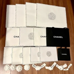CHANEL Ginza Limited Edition Shopping Bags Set of 14 w/ Camellia & Ribbons 2412 - Picture 1 of 1