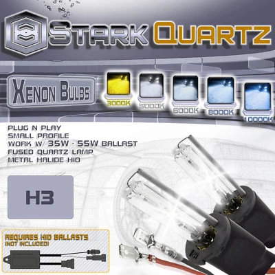 Stark Quartz 35W / 55W HID Xenon Replacement Bulbs for Kit Fog Lights - H3 (A) - Image 1 of 4