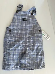 Kleinkind Jungen OshKosh B'gosh karierter Shortalls Overall Shorts Größe Neu mit Etikett 24M - Bild 1 von 3