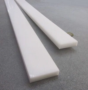 Barra blanca HDPE 1/2" de grosor x 2,00" de ancho x 24" de largo, 2 unidades, 4 pies en total - Imagen 1 de 11
