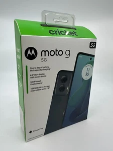 NEW - Cricket Wireless Moto G 5G 2024, 128GB, Sage Green - Prepaid Smartphone 🔒 - Afbeelding 1 van 4