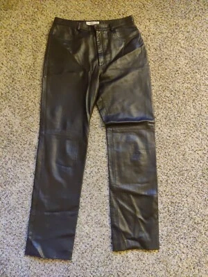 Pantalones de cuero marrón para mujer Real Clothes con patrón de serpiente talla 8 Foto 1 de 4