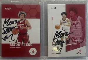 Mark Sears Signed 2023 Alabama Crimson Tide Basketball ONIT Card And ICON Card - Picture 1 of 6