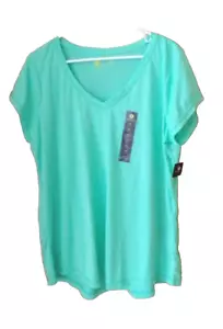 T-shirt manica corta verde come nuova di Xersion ~ donna XXL slim fit ~ NUOVA con etichetta - Foto 1 di 1
