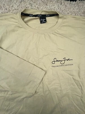 Vintage Sean John Collector’s Edition Long Sleeve Shirt Beige 3XB Big Cotton - Image 1 of 4