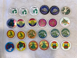 POG Milk Cap Lucky Frog Hawaii Hawaiian Vtg Advertising Lot of 24 - Picture 1 of 5
