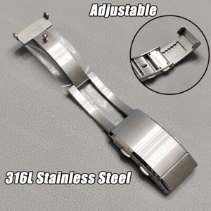 Correa de reloj ajustable de acero inoxidable 316L hebilla plegable 18 mm 20 mm 22 mm - Imagen 1 de 17