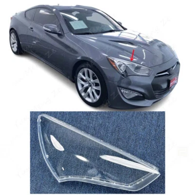 Cubierta de lente de carcasa de faro derecho para Hyundai Genesis Coupe 2013-16 + pegamento sellador Foto 1 de 4