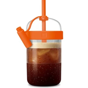 Nespresso ORANGE 540mL NOMAD ICED LARGE COFFEE MUG / CUP / TUMBLER NEW BOXED - Picture 1 of 1