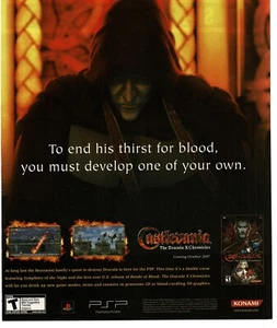 2007 Castlevania Dracula X Chronicles Video Game Vintage Print Ad Konami - Picture 1 of 1
