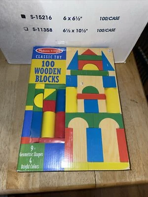 New Melissa & Doug 100-Piece Wood Blocks Set ages 2+ - Image 1 of 4