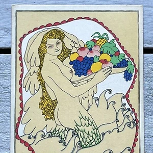 1913 BERTOLD LOFFLER A-21 Austrian Adriatic Exhibit VTG Postcard MERMAID FANTASY - Picture 1 of 5