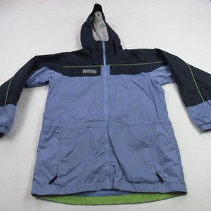 Columbia Jacket Womens 14/16 Long Sleeve Zip Front Blue Pockets Hooded - Picture 1 of 10