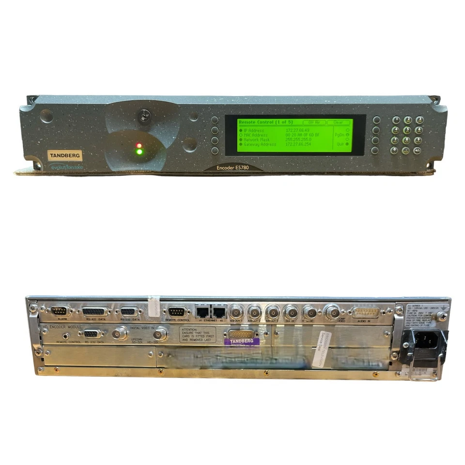 Tandberg Ericsson MPEG2 4:2:2 HD Encoder E5780 ATSC DVB 2U W/pigtail - Image 1 of 4