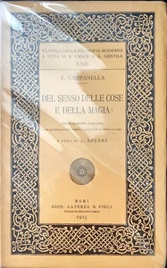 DEL SENSO DELLE COSE E DELA MAGIA - T. CAMPANELLA - LATERZA 1925 - Imagen 1 de 1