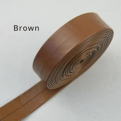 5M 1.5cm Width PU Leather Binding Ribbon Solid Edge Trims for Sewing DIY Decors - Image 1 of 4
