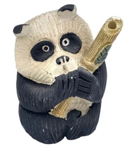 Artesania Rinconada Handmade Ceramic Panda Bear Clay Figurine Uruguay AS IS - Picture 1 of 9